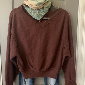 Free People Cashmere V-Neck Sweater